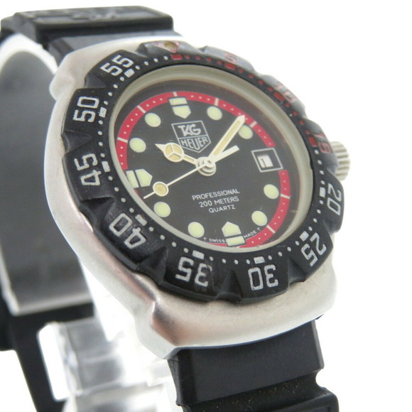 TAG Heuer Formula 1 374.508 Stainless Steel Rubber Black Dial Quartz Wristwat...